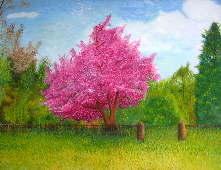 Quiero pintar al óleo o al pastel, árboles, arbustos o bosque.